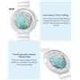 CIGA Design Montre Automatique Femme - Blue Planet Ice Age Série U Montre Céramique Style de Mode en Cristal Saphir avec Bracele