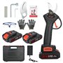 Sécateur électrique - Sécateur électrique professionnel 30 mm avec 2 batteries 21 V/2000 mAh - Sécateur sans fil pour jardinage
