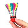 Plumes de Badminton Volants Plume, 11Pcs Coloré Formation OIE Plume Badminton Boules Volants Replacement pour l'eérieur/Intdoor 