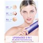 Épilation laser avec système de refroidissement à glace, appareil IPL, épilation laser, 9 niveaux d'énergie et 3 fonctions HR/SC