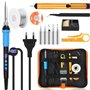 Dreamhigh®Fer A Souder Electronique De Precision Kit 80W Température Réglable 180-520°C Fer A Souder avec Interrupteur