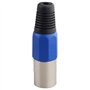 Jopto Lot de 2 Connecteurs XLR 3 Broches Bornes Mâle Connecteur Câble Audio Bleu/Noir/Argenté avec Soulagement de la Tension Ble