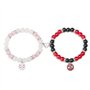 FFWTPY Bracelet Couple 2 Pièces d'Amitié Spider Tressés Spiderman Bracelets Pendentif avec Magnétique Super Héros Bijoux Cartoon