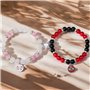 FFWTPY Bracelet Couple 2 Pièces d'Amitié Spider Tressés Spiderman Bracelets Pendentif avec Magnétique Super Héros Bijoux Cartoon