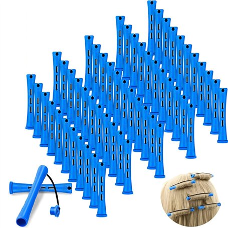 Lot de 60 petits bigoudis permanents en mousse - Pour cheveux longs