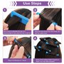 Lot de 60 petits bigoudis permanents en mousse - Pour cheveux longs, moyens et courts - Pas de chaleur - Bigoudis - Bleu