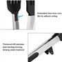Lot de 2 pinces de cuisine en acier inoxydable avec pointes en silicone - Résistantes à la chaleur (480 °F) - Pour la salade, la