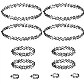 12 Pièces Collier Ras de Cou Femme