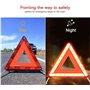 Triangle de signalisation pour voiture, trépied d'avertissement réfléchissant pliable, adapté pour l'assistance routière, les ac