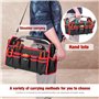 Hatriel Sac à Outils Professionnel, Sacoche Outils Grand, Caisse à Outil Vide Étanche, Sac à Outils avec Bandoulière Réglable et