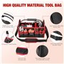 Hatriel Sac à Outils Professionnel, Sacoche Outils Grand, Caisse à Outil Vide Étanche, Sac à Outils avec Bandoulière Réglable et