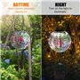 HOVCEH Lot de 2 lampions solaires d'extérieur à LED pour l'extérieur - Lanterne LED solaire d'extérieur résistante aux intempéri