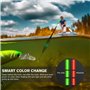 NAVESO Lot de 3 Flotteurs Peche LED, 1.2g/1.8g/2.2g Flotteurs de Pêche Set, Intelligents Nuit Flotteurs de Pêche Lumineux LED Li