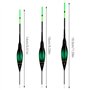 NAVESO Lot de 3 Flotteurs Peche LED, 1.2g/1.8g/2.2g Flotteurs de Pêche Set, Intelligents Nuit Flotteurs de Pêche Lumineux LED Li