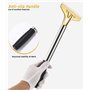 Grattoir Vitre plancha avec 10 Lames, grattoir plaque vitrocéramique induction 13inch Long Manche, Lames en Acier Au Carbone 100
