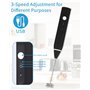 jutyum Mousseur à Lait, Mini Mousseur à Café, Mousseur à Lait électrique, Mousseur Lait Rechargeable USB, Mini Fouet en Acier In