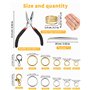 Bixury Bijoux Anneaux Ouverts,1443pcs Anneaux de Saut Argent et Or Anneaux de Saut pour la Fabrication 4/5/6/8/10 mm Anneaux Bij