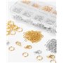 Bixury Bijoux Anneaux Ouverts,1443pcs Anneaux de Saut Argent et Or Anneaux de Saut pour la Fabrication 4/5/6/8/10 mm Anneaux Bij