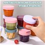 PERMUST 12 Pack Pot en Verre Bebe 60 ml Pot de Conservation Bebe avec Couvercle Hermétique Adapté au Lave-vaisselle,boîtes de co