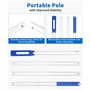 LEAZZLE 174 cm épuisettes de Surface pour Piscine, Filets de Fond de Piscine avec 152 cm Manche Télescopique, epuisette Piscine 