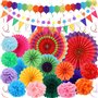 LEAZZLE 33 Pièces Set Decoration Fete Colorée
