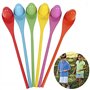 Xrten 12 pcs Jeu de Course de Relais œuf et Cuillère pour Les Fêtes Anniversaires Sorties en Famille (Couleur Assortie)