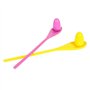 Xrten 12 pcs Jeu de Course de Relais œuf et Cuillère pour Les Fêtes Anniversaires Sorties en Famille (Couleur Assortie)