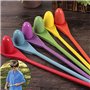 Xrten 12 pcs Jeu de Course de Relais œuf et Cuillère pour Les Fêtes Anniversaires Sorties en Famille (Couleur Assortie)