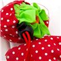 LHKJ 12Pcs Sac Courses Pliable Reutilisable, Sac Shopping Pliable Poche à Motifs de Fraises avec Pochettes à Lanière