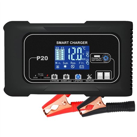 Chargeur de Batterie Intelligent 12V/24V 20A