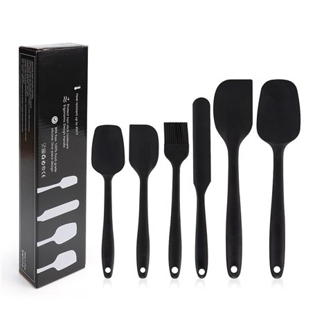 Lot de 6 spatules en silicone haute résistance à la chaleur