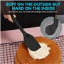 Lot de 6 spatules en silicone haute résistance à la chaleur, ustensiles de cuisine sans BPA, noyau en acier inoxydable solide, a