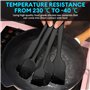 Lot de 6 spatules en silicone haute résistance à la chaleur, ustensiles de cuisine sans BPA, noyau en acier inoxydable solide, a
