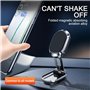 Support de téléphone magnétique pliable universel pour tableau de bord en alliage 2025 avec base rotative à 360°, 8 aimants pour