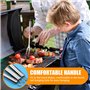 Lot de 3 ustensiles de barbecue en acier inoxydable de qualité supérieure avec étui de transport, comprenant spatule, pince, fou