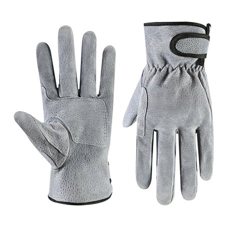 Peppy Gants de travail en cuir pour hommes et femmes - Gants de soudure résistants à la chaleur pour le jardinage