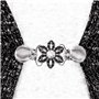 3 pièces dames cardigan de duckbill Clip clips de pull avec des fleurs strass, clips de chandail de couleur rétro argent pour fe