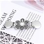 3 pièces dames cardigan de duckbill Clip clips de pull avec des fleurs strass, clips de chandail de couleur rétro argent pour fe
