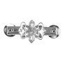 3 pièces dames cardigan de duckbill Clip clips de pull avec des fleurs strass, clips de chandail de couleur rétro argent pour fe