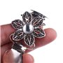 3 pièces dames cardigan de duckbill Clip clips de pull avec des fleurs strass, clips de chandail de couleur rétro argent pour fe