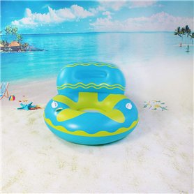 Queta Flottant Lit Flottant Gonflable en PVC pour Piscine Hamac à Eau Flottant Matelas Lit Gonflable avec Un Joli Porte-gobelet