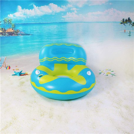 Queta Flottant Lit Flottant Gonflable en PVC pour Piscine Hamac à Eau Flottant Matelas Lit Gonflable avec Un Joli Porte-gobelet