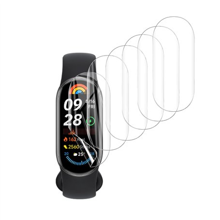 AUUYYA [Lot de 6 Protecteur D'Écran HD Transparent pour Xiaomi Mi Smart Band 9 1.62" 2024 - Film en TPU Flexible Anti-Bulles