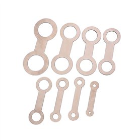 Alnicov Acier inoxydable Saxophone Instrument à vent en cuir Pads Outils de réparation pour Pad Iron Pack de 8 Argent