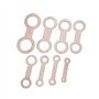 Alnicov Acier inoxydable Saxophone Instrument à vent en cuir Pads Outils de réparation pour Pad Iron Pack de 8 Argent