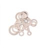 Alnicov Acier inoxydable Saxophone Instrument à vent en cuir Pads Outils de réparation pour Pad Iron Pack de 8 Argent