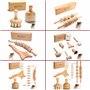 BICTIVE® Kit de 2 Rouleau de Massage pour Maderotherapie Professionnelle. Masseur Anti Cellulite Maderotherapie Kit Complet Cell