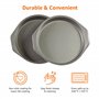 Amazon Basics Lot de 2 Ronde moules à gâteaux en acier carbone antiadhésif 22.8 cm, Gris