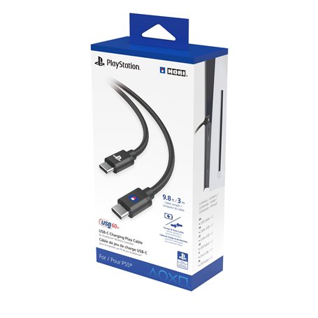 Hori Câble de charge USB-C de 3 m pour manettes PS5 DualSense et Edge
