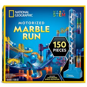 National Geographic Parcours de Billes avec Élévateur Motorisé - Kit 150 Pièces avec Élévateur Spiral